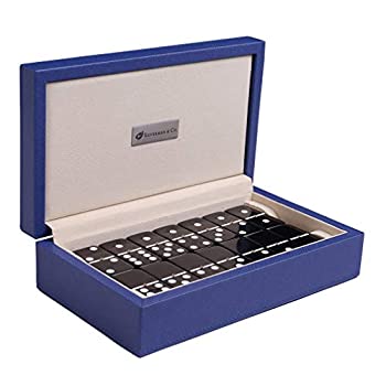 【中古】【輸入品・未使用】Silverman & Co. ダブル 6 ラージ ブラック ドミノセット - ブルーケース