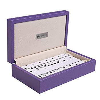 【中古】【輸入品・未使用】Silverman & Co. ダブル 6 ラージ ホワイト ドミノセット - パープル ケース｜スカイマーケットプラス