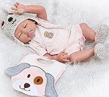 【中古】【輸入品・未使用】NPK Reborn Baby Dolls Girl 50cm Sleeping Realistic Full Body Silicone Vinyl Lifelike Washable Handmade Anatomically Correct Gift Set fo