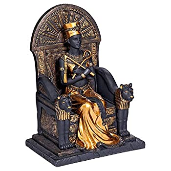 【中古】【輸入品・未使用】Design トスカーノ ネフェルティティ女王 エジプトの支配像 ブラック/ゴールド｜スカイマーケットプラス