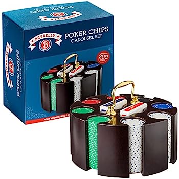 【中古】【輸入品・未使用】200個 スーツポーカーチップセット 木製回転木馬ケース入り 11.5g カジノパーティーアクセサリー ブラックジャック テキサスホールデム ファミリ