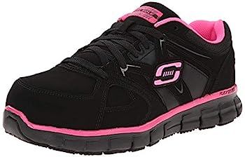 【中古】【輸入品・未使用】[スケッチャーズ] for Work Women Synergy Sandlot Lace-Up, Black/Pink, 9 XW US