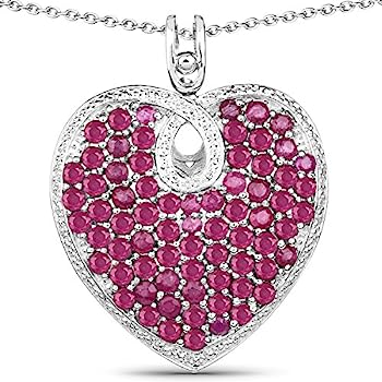 【中古】【輸入品・未使用】8.03?Carat Genuine Ruby。925スターリングシルバーペンダント