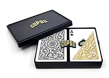 【中古】【輸入品・未使用】Copag ブリッジサイズ レギュラーインデックス 1546 トランプ (ブラックゴールドセットアップ)｜スカイマーケットプラス