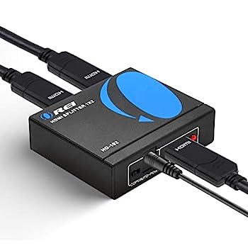 【中古】【輸入品・未使用】Orei 2と同じ表示の上に、1つのソース - 1080P認定重複/ミラースクリーンモニターを搭載1 X 2のHDMIスプリッタV1.3は、3Dの をサポート