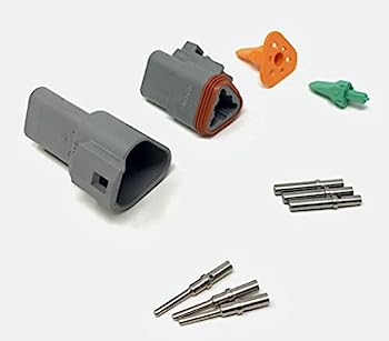 【中古】【輸入品・未使用】Deutsch DTシリーズ 3ピンコネクターキット バレルスタイル端子付き 16-20AWG