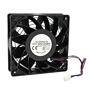 【中古】【輸入品・未使用】HIGHFINE 12cm 120mm 200CFM 4000RPM CPU冷却ファン FFC1212DE 12V DC 3ピン 3ワイヤ PC コンピューター 高いCFM 冷却ケースファン 金属製の指保
