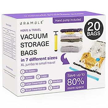 【中古】【輸入品・未使用】真空バッグ収納デラックスセット、ポンプ, プレミアムハイ強度シ ルスペースサバ 様々なサイズをご用意しています, セ, 旅行,家庭用, 出張, 引越