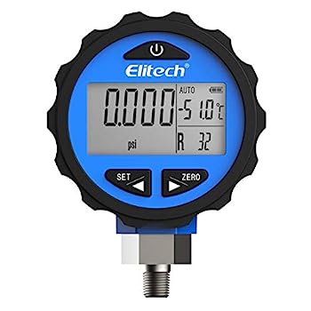 【中古】【インポート品・未当て嵌める】Elitech PG-30Pro 冷媒用デジタル剪断応力計うしろ側ともし火付き添い人87+冷媒0-500 PSI 1/8 NPT、マニホールドゲージと取り替えっこ性あり…