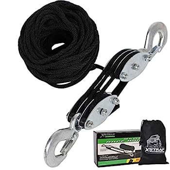 【中古】【インポート品・未当て嵌める】XSTRAP 標準尺度 高耐久 2重量ポンド くずれ落ちる甚だしい 50フート 縄索ホイスト 1000重量ポンド やり方掛け目差しつかえる タックルプーリーシステム 丸丸と太った物を持ち