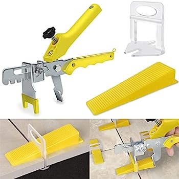 【中古】【輸入品・未使用】タイルレベリングシステム タイルプライヤー付き - タイルスペーサークリップ300個と再利用可能なウェッジ100個 - タイルツールセット 石取り付