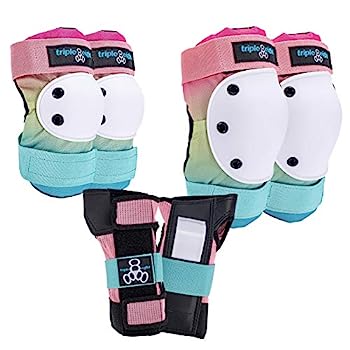【中古】【インポート品・未当て嵌める】Triple Eight(トリプル八つ) プロテクター Saver Series 3-Pack(肘・膝・手関節3点書き割り) Shaved Ice (Junior)
