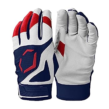 【中古】【輸入品・未使用】エボシールド(Evoshield) バッティンググラブ 両手用 SRZ 1 バッティンググラブ WB5712010L ネイビー/スカーレット L