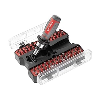【中古】【インポート品・未当て嵌める】INTERTOOL ラチェットドライバービットセット 53点 ミニマルチビットドライバー パウダーコンパクト手持ち部分 携帯型納める入れもの VT08-3353