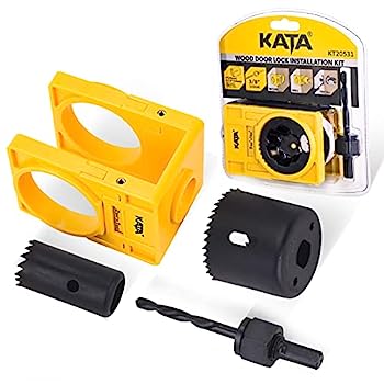 【中古】【輸入品・未使用】KATA 1-3/8インチ - 1-3/4インチ ドアロック取り付けキット 木製ドア用 ガイドテンプレート ドアロックホールソー カーボンスチール|スカイマーケットプラス