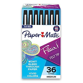 【中古】【輸入品・未使用】フェルトペン「フレア」中字 (0.7mm) ブラック 36本入り