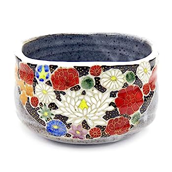 【中古】【輸入品・未使用】九谷焼 抹茶碗 花詰 茶器 茶道具 抹茶茶碗 還暦祝い プレゼント ギフト