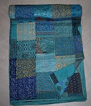 【中古】【輸入品・未使用】Tribal Asian Textiles インドシルクパトラカンタキルト ヴィンテージコットンベッドスプレッド スロー パッチワーク Gudri 35,639円