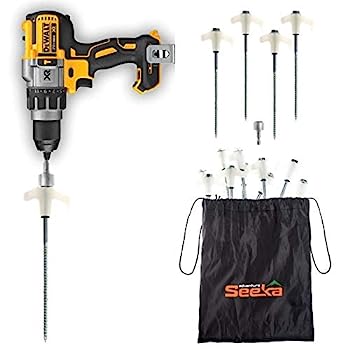 【中古】【輸入品・未使用】Adventure Seeka 15個パック - 超高耐久スレッドテントステーク - スクリュースタイル 暗闇で光るグラウンドアンカーペグ - 六角ヘッドドライバ｜スカイマーケットプラス