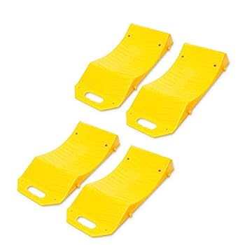 【中古】【輸入品・未使用】Zento Deals タイヤセーバー スロープ4点セット プレミアム品質 ホイールプロテクター 高視認性 フラットスポット用 丈夫なプラスチック素材 フ