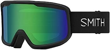 【中古】【輸入品・未使用】Smith Frontier スノーゴーグル ブラック/グリーン Sol-X ミラー