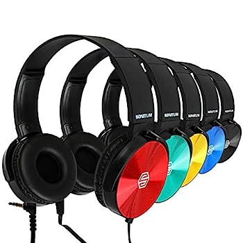 【中古】【輸入品・未使用】クラスルームヘッドフォン 5個パック 学生用 オンイヤーカラーバリエーション 快適な回転イヤホン 図書館 学校 飛行機 子供 オンライン学習 旅行