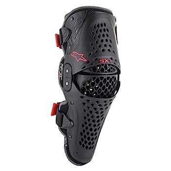 【中古】【輸入品・未使用】Alpinestars SX1 ニー プロテクター L/XLサイズ ブラック/レッド 6506321-13-L/XL