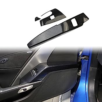 【中古】【輸入品・未使用】カーボンファイバー ウィンドウリフトトリムスイッチパネルデコレーション シボレー コルベット C7 2014-2019 アクセサリー