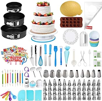 【中古】【輸入品・未使用】ケーキデコレーションキット ベーキングセット - ケーキデコレーション用品 アイシング用ツール パイピングバッグ ティップ クッキー カップケー｜スカイマーケットプラス