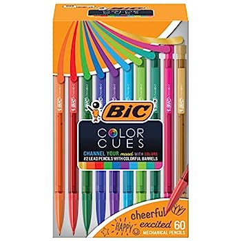 【中古】【輸入品・未使用】BIC Color Cues シャープペンシルセット 60本パック ブラック 楽しい色鉛筆 学校用品に最適