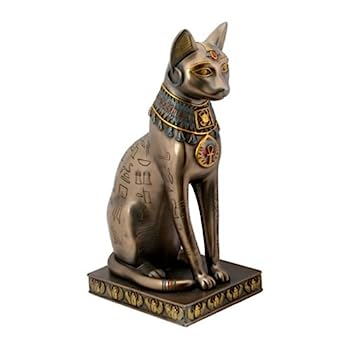 【中古】【輸入品・未使用】【エジプシャン】エジプト神　バステト　ブロンズ像【銅像】