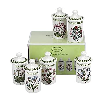 【中古】【輸入品・未使用】Portmeirion 634268 Botanic Garden Set of 6 Spice Jars, 11cm, White｜スカイマーケットプラス