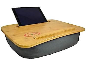 【中古】【輸入品・未使用】完璧なラップトップまたはタブレットラップデスク ? バンブートップ ? iPadや携帯電話用のスロット付き ノートパソコン用のテーブルトップ ?