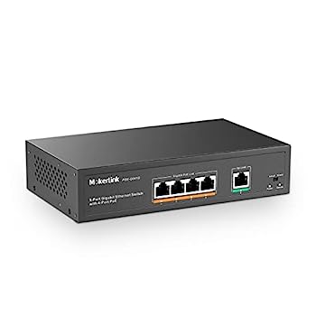 【中古】【インポート品・未当て嵌める】MokerLink 5ポートギガビットPOE取り替えっこ 4つのPOE+界面1000Mbps 78W IEEE802.3af/at 非マネージドプラグアンドプレイ 牢固たるなメタルファンレス
