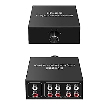 【中古】【輸入品・未使用】Dingsun 双方向 4ウェイ RCA ステレオオーディオスイッチ Dignsun オーディオシグナルソーススイッチャー セレクター スプリッターボックス CD D