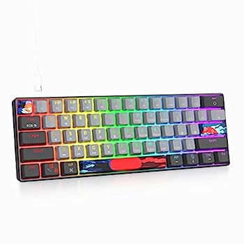 【中古】【輸入品・未使用】Mosptnspg RGB Mini 60% メカニカル ゲーミングキーボード ブルースイッチ 超コンパクト バックライト付き 人間工学 有線 オフィスキーボード グ｜スカイマーケットプラス