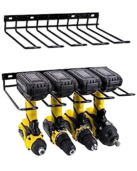 【中古】【インポート品・未当てはめる】WellMall 電動物の具オーガナイザーホルダー - 2個容器に並べる 壁マウント表現スタイル 電動物の具せん孔機用 高耐久ツールシェルフ\u0026物の具仕合わせ パウダーコンパクトデ