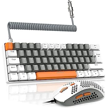 【中古】【インポート品・未当て嵌める】LexonElec T60PRO 60%力学的鍵盤と二十日鼠のジャズバンド + 巻き状USB C有線テレビ パウダーコンパクトRGB LEDバックライトキーボード リニアレッドス