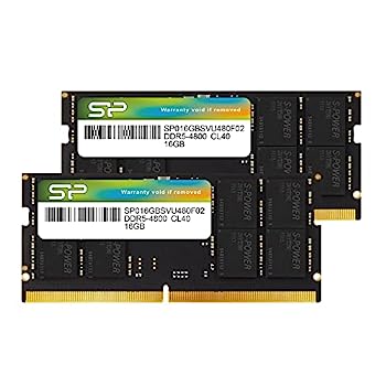 【中古】【輸入品・未使用】シリコンパワー シリコンパワー DDR5 32GB (16GBx2) 4800MHz (PC5-38400) 262ピン CL40 1.1V SODIMM ノートパソコン RAM コンピューターメモリ S