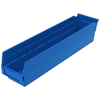 【中古】【輸入品・未使用】akro-mils 30128?18インチby 4-inch by 4-inchプラスチックのネストシェルフBinボックス、ブルー、ケース12