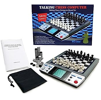 【中古】【輸入品・未使用】[iCore] 電子トラベル用 喋る磁気チェスボード 8つのゲームを搭載 持ち運びゲームボード コンピューターチェスセット チェスボードチェッカー ス｜スカイマーケットプラス