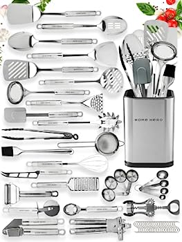 【中古】【輸入品・未使用】HomeHero ステンレススチールキッチン用品セット ? 調理器具 29個 ? ノンスティックキッチン用品セット ヘラ付き ? 最高のキッチン道具 キッ｜スカイマーケットプラス