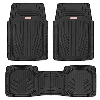 【中古】【輸入品・未使用】Motor Trend Deep Dish all-climateゴムフロアマット???パフォーマンスPlus Heavy Duty Liners???3ピースセット???厚手、無臭& All Wea