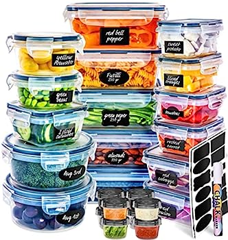 【中古】【輸入品・未使用】Fullstar (フルスター) 蓋付き 食品保存容器 - 蓋付き プラスチック食品容器 - 蓋付き プラスチック容器 収納 (20セット) - プラスチックストレ