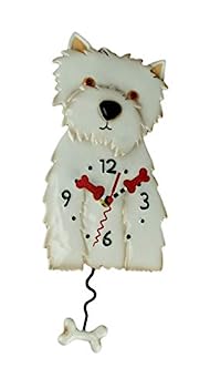 【中古】【輸入品・未使用】Allen Designs Westin The White Westie Dog Pendulum 壁掛け時計|スカイマーケットプラス