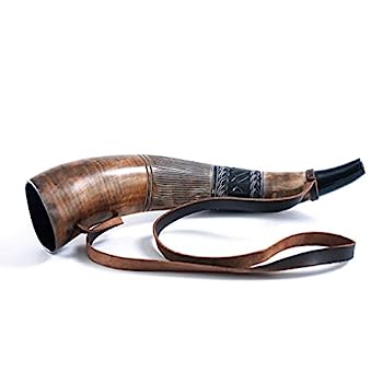 【中古】【輸入品・未使用】Norse Tradesman バイキングウォーホーン 18インチ 本物の牛角バトルトランペット プレミアム手彫りブローホーン 27,843円
