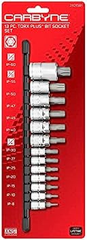 【中古】【輸入品・未使用】CARBYNE Torx Plus (別名6ロブ) ビットソケットセット - 13ピース TP-8/IP-8 から TP-60/IP-60 S2スチールビット CRVソケット | 1/4インチ 3/8イ