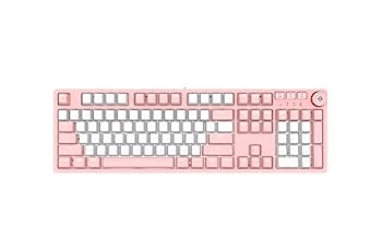 【中古】【輸入品・未使用】AK515 有線メカニカルゲーミングキーボード ? レッドスイッチ ? PBTキーキャップ ? ピンク-ホワイトマッチング ? ホワイトバックライト ?|スカイマーケットプラス