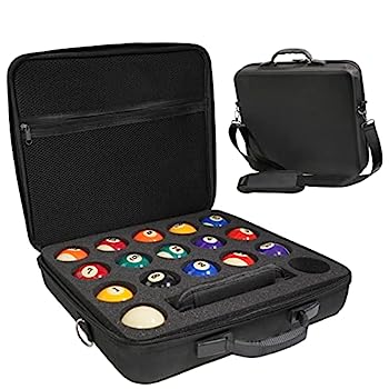 【中古】【輸入品・未使用】ビリヤードボールセット ボールとケース デラックス 規定サイズ 2-1/4インチ ビリヤードプールボール 16個のプロフェッショナルボールセット パ