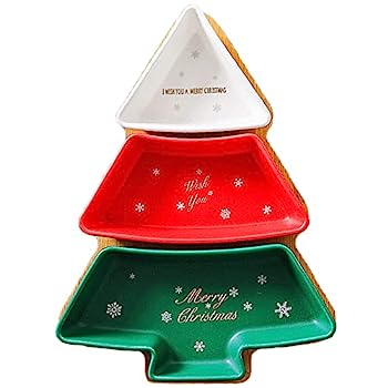 【中古】【輸入品・未使用】ROSE CREATE カラフル11.6インチ ビッグカラフルスナック前菜トレイセット クリスマスツリーデザートサービングディッシュ スナック大皿 取り外｜スカイマーケットプラス